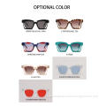 Hot sale creative design vintage retro acrylic gradient women plastic sunglasses